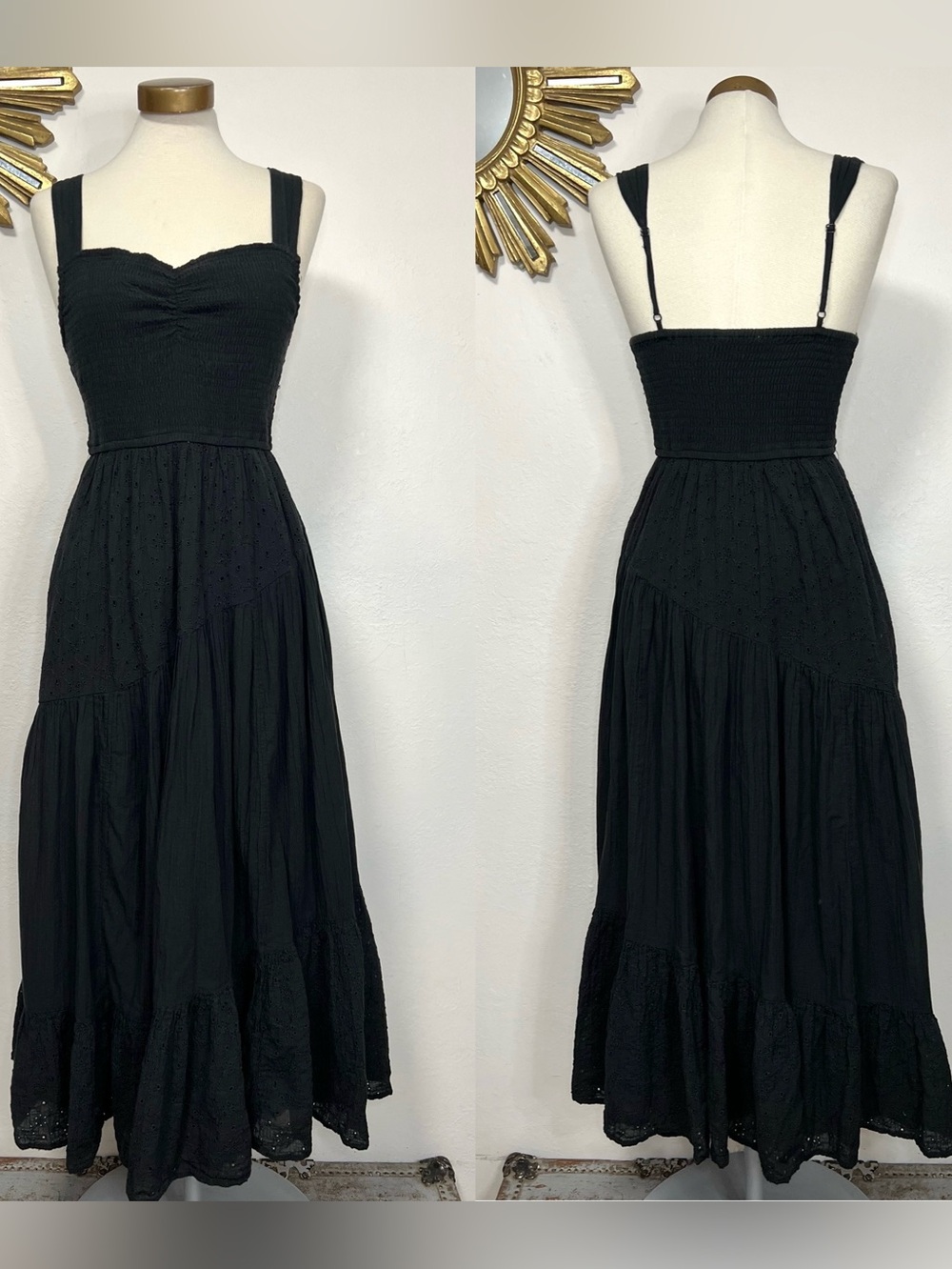 AE Asymmetrical Tiered Midi Dress